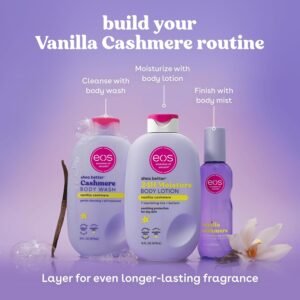 eos vanilla cashmere body wash lotion mist complete routine