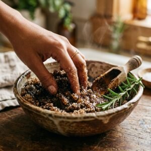 natural body scrub for exfoliating skin