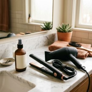 heat protectant spray before styling hair